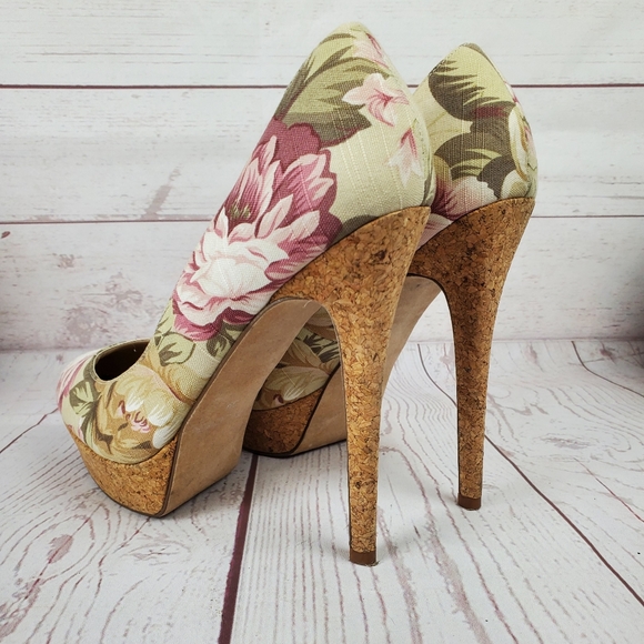 Aldo Floral Pumps 39 Hibiscus - Picture 2 of 4